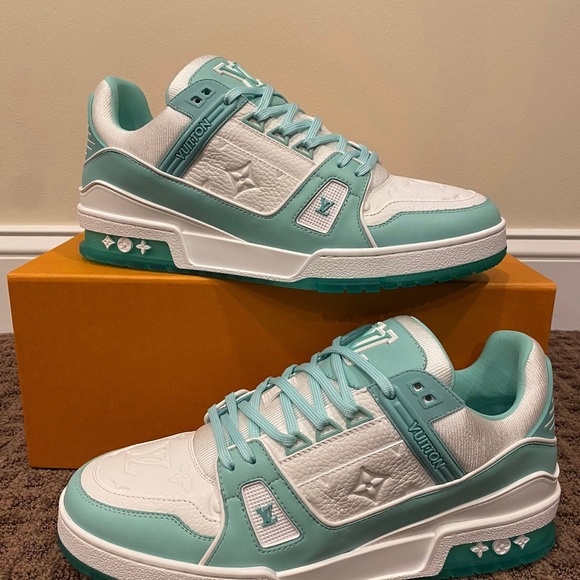 Louis Vuitton Trainer Mint Green / White LV 8.5 Brand new - Picture 7 of 9